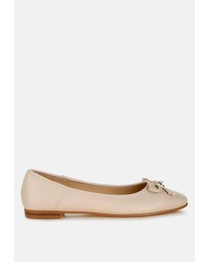 LONDON RAG Enchanted Faux Leather Casual Ballerinas - White