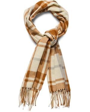 Steve Madden Enlarged Plaid Pattern Scarf - Metallic