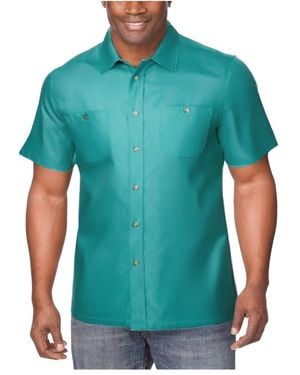 Kingsize Big & Tall Short-sleeve Pocket Sport Shirt - Green