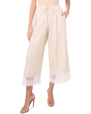 Parker The Daniella Lace-trim Cropped Pants - Natural