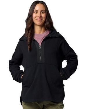 Marmot Hideaway Plush Half-zip Tunic-length Fleece Hoodie - Black