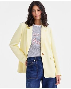On 34th Relaxed Crepe Blazer - White