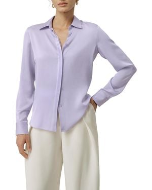 LILYSILK Stretch Double Georgette Shirt - Purple