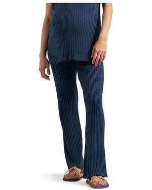 Ripe Maternity Maternity Ripe Sienna Rib Knit Pant - Blue