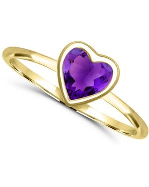 Macy's Amethyst Heart Ring (1/2 Ct. T.w. - Metallic