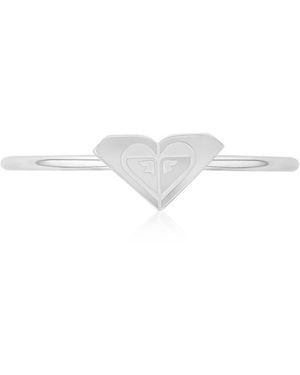 Roxy Waterproof Yellow Triangular Heart Ring - White