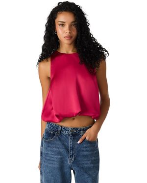 Steve Madden Yazmin Sleeveless Bubble Top - Red