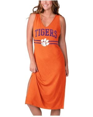 G-III 4Her by Carl Banks Clemson Tigers Training V-neck Maxi Dress - Orange