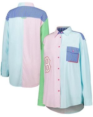Terez Boston Sox Button-up Shirt - Blue