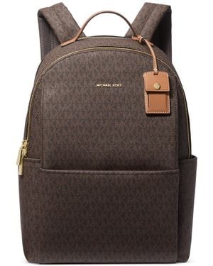 Michael Kors Sable Small Logo Multifunction Backpack - Gray