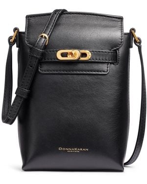 Donna Karan Bridgehampton North-south Leather Adjustable-strap Crossbody - Black