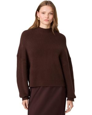 French Connection Babysoft Rib Mock Neck Relaxed-fit Long-sleeve Pullover - Brown