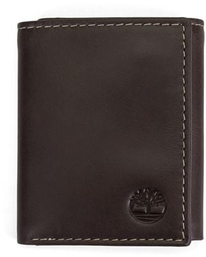 Timberland Cloudy Trifold Leather Wallet - Black
