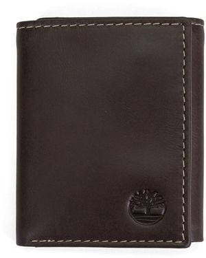 Timberland Cloudy Trifold Leather Wallet - Black