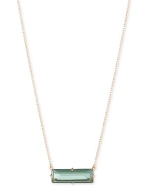 Ralph Lauren Baguette Stone Pendant Necklace - White