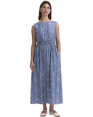 Finery London Willow Printed Sleeveless Midi Dress - Blue