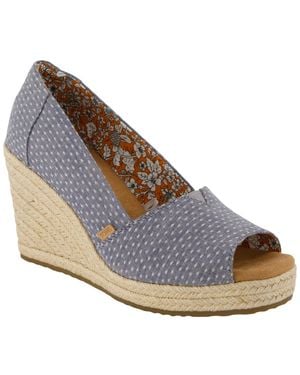 TOMS Essential Slip-on Wedge Sandals - Gray