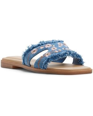 ALDO Itsandal Flat Slide Sandals - Blue