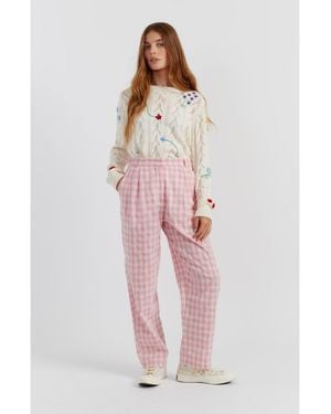 Chinti & Parker Gingham Pants - White