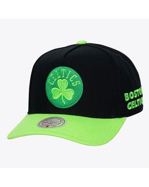 Mitchell & Ness Black Boston Celtics Hardwood Classics Legendary Away Pro-pinch Adjustable Hat - Green