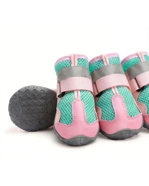 Aronkl Anti-slip Dog Boots For Large Dogs - Pink