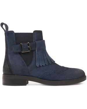Celtic & Co. Brogue Strap Chelsea Boot - Blue