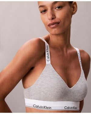 Calvin Klein Icon Cotton Lightly Lined Full Coverage Bralette Qf8504 - Black