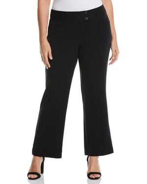 Rafaella Plus Size Curvy Fit Short Length Bootcut Pant - Black