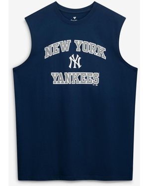 Fanatics New York Yankees Big Tall Heart Soul Muscle Tank Top - Blue