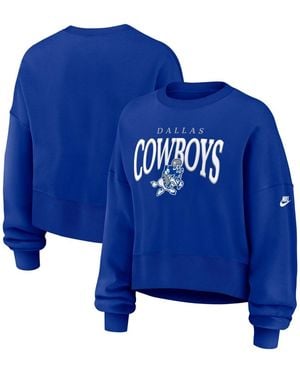 Nike Dallas Cowboys Phoenix Fleece Oversized Sweatshirt - Blue