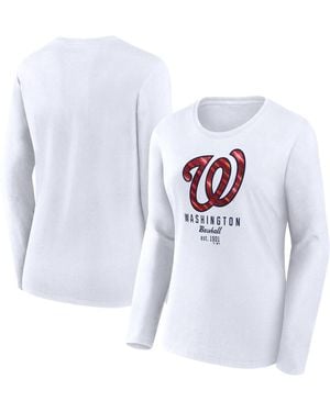 Fanatics Washington Nationals Long Sleeve T-shirt - White