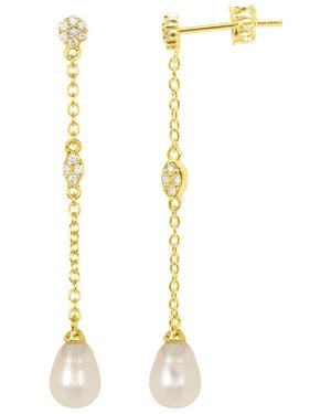 Adornia Gold Freshwater Cultivated Pearl Drop Earrings - Metallic
