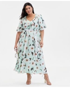 chinese dress ladies INC International Concepts Women's Ruffled High-Low Maxi Dress at Amazon  Women's Clothing store main image 1