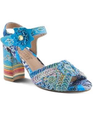 L'ARTISTE Cosmopleze Strappy Sandal - Blue
