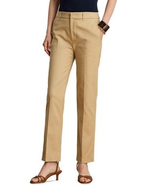 Ralph Lauren Petite Slim Straight Ankle Pants - Natural