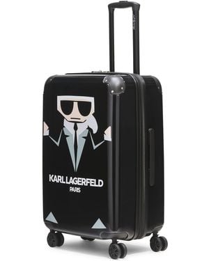 KARL LAGERFELD Karl In A Box Medium Upright Suitcase - Black