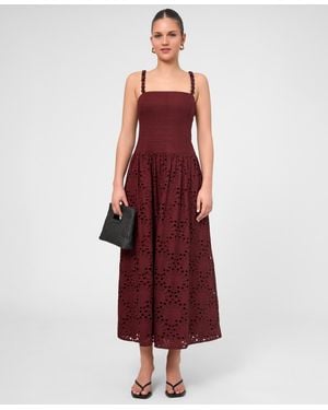 Rachel Roy Maristella Square Neck Midi Dress - Red