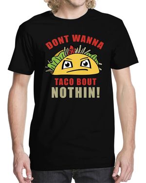 Buzz Shirts Taco Bout Nothing Graphic T-shirt - Black