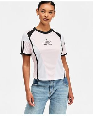 BarIII Sporty Colorblocked T-shirt - White
