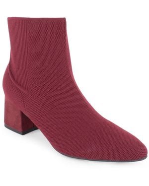Tahari Foxglove Knit Slip-on Booties - Purple