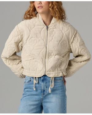 Blank NYC Floral Quilted Jacket - Natural