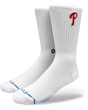 Stance And Philadelphia Phillies Crested Knit Crew Socks - White