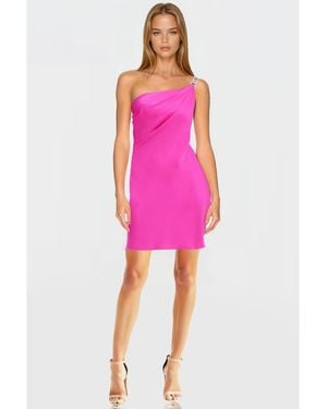 ONE33 SOCIAL The Luna One-shoulder Cocktail Dress - Pink