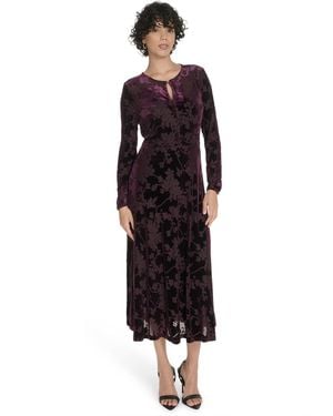 Tommy Hilfiger Keyhole Printed Midi Dress - Red