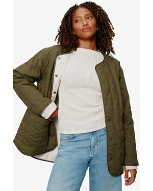 Sanctuary Reversible Snap-front Quilted Jacket - Green