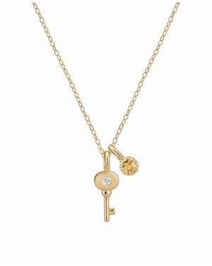 Macy's Citrine Charm - Metallic