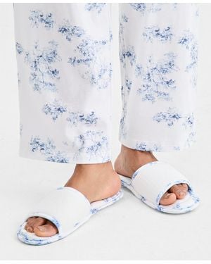 Charter Club Open Toe Slippers - Blue