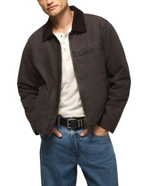 Lucky Brand Canvas Zip-front Utilitarian Jacket - Black