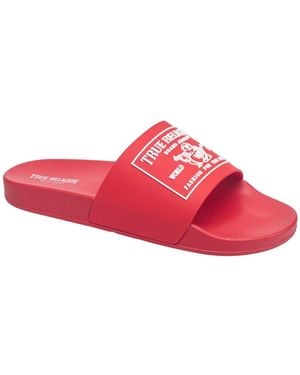TRUE RELIGION Kendrick Logo Slide - Red