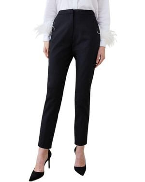 Karen Millen Essential Techno Woven Pants - Black